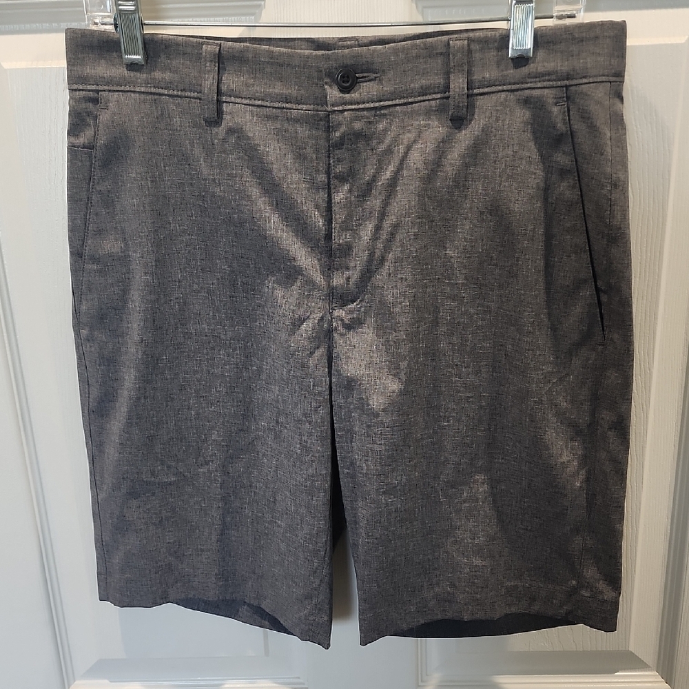 PGA Tour Gray Flat Front Dress Shorts
